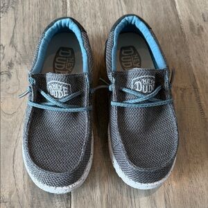 Hey Dude Kids Sneakers in Gray and Teal